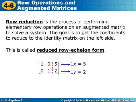 Performing Operations on an Augmented Matrix