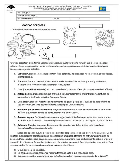 Perguntas e Respostas sobre o Estudo dos Corpos Celestes
