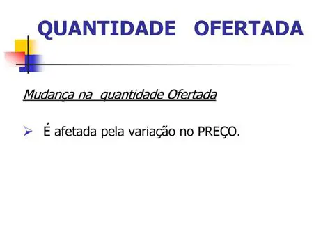 Perguntas e Respostas sobre Oferta e Quantidade Ofertada
