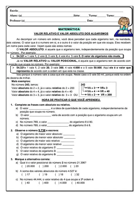 Perguntas e Respostas sobre Valor Absoluto e Relativo