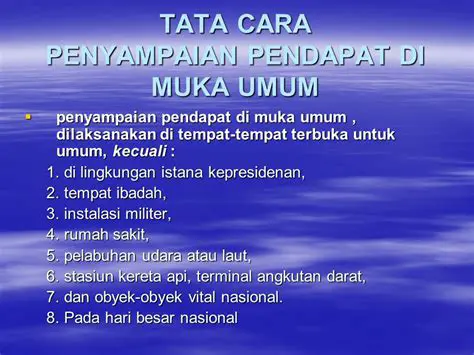 Pertanyaan dan Jawaban tentang Penyampaian Pendapat di Muka Umum