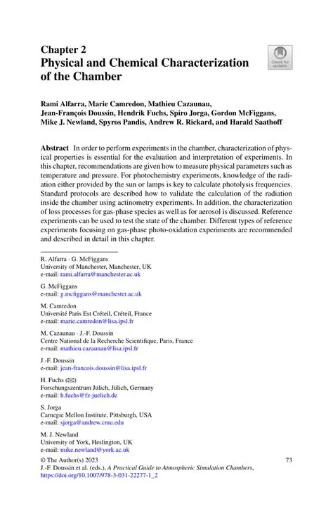 Physical and Chemical Characterization