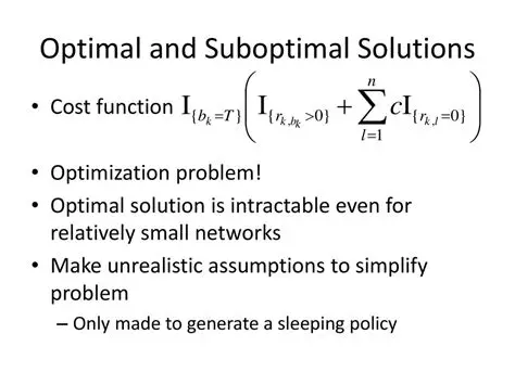 Potential for Suboptimal Solutions