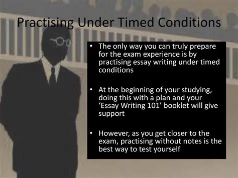 Practice under timed conditions