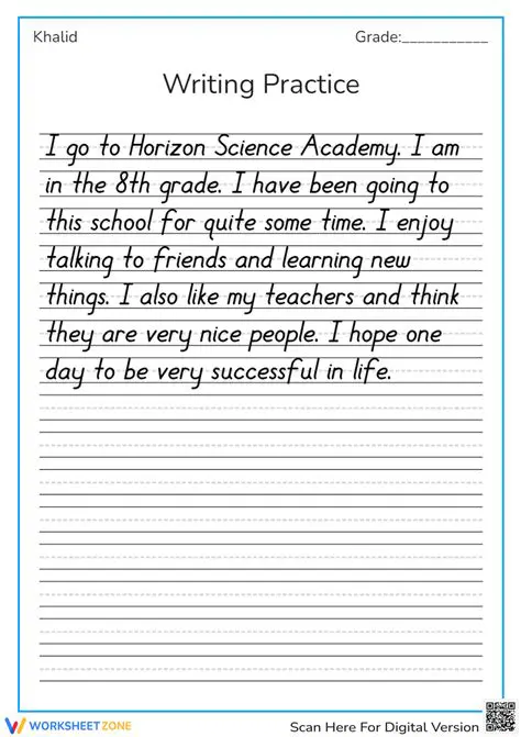 Practice writing exercises