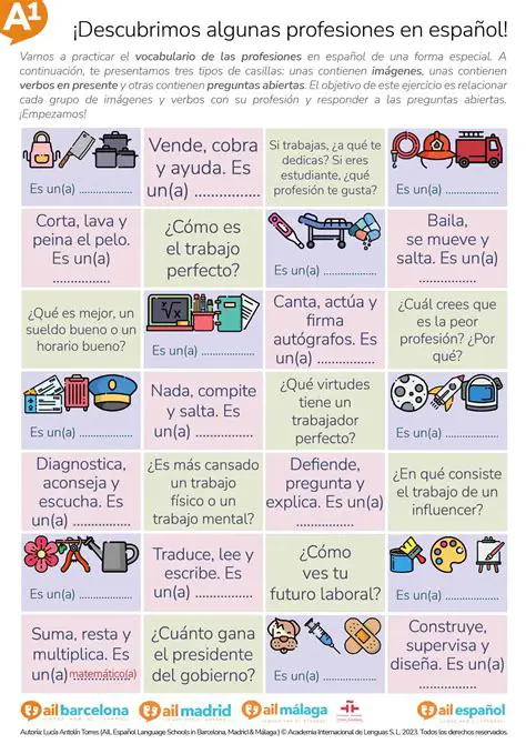 Preguntas sobre el vocabulario