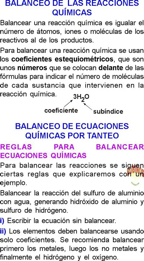 PREGUNTAS Y RESPUESTAS SOBRE BALANCEO DE ECUACIONES QUIMICAS Y ENTALPIA