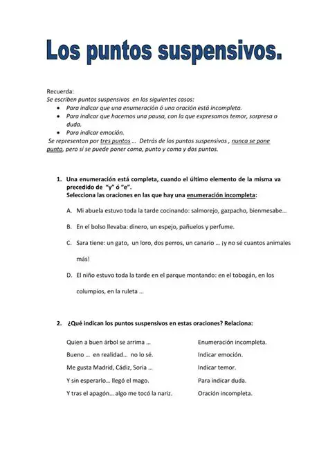 Preguntas y respuestas sobre comillas y puntos suspensivos