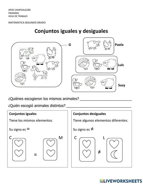 Preguntas y Respuestas sobre Conjuntos Iguales
