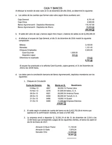 Preguntas y Respuestas sobre Dinero en Caja y Bancos