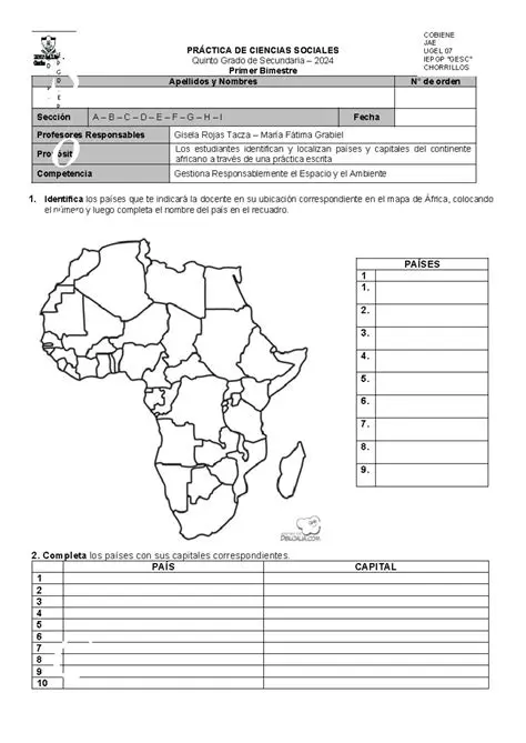 Preguntas y Respuestas sobre el Continente Africano