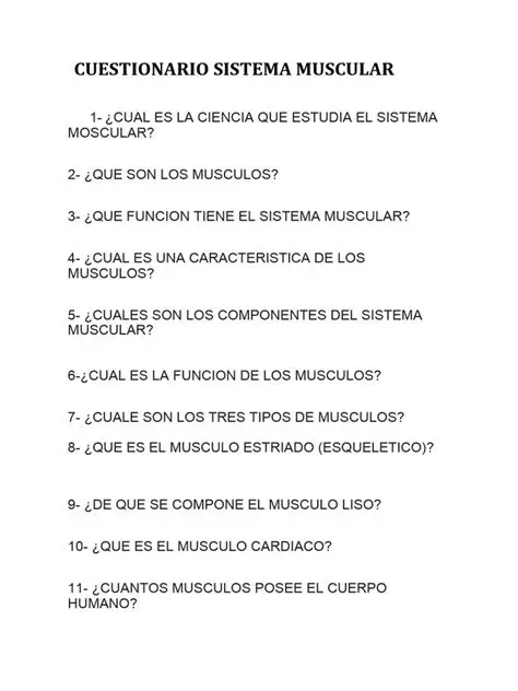 Preguntas y Respuestas sobre el Sistema Muscular