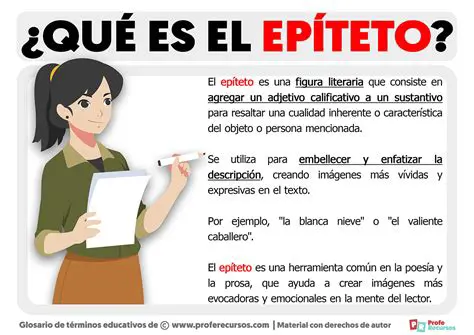 Preguntas y Respuestas sobre Epitetos en la Literatura