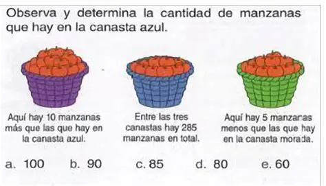 Preguntas y respuestas sobre la cantidad de manzanas en la huerta
