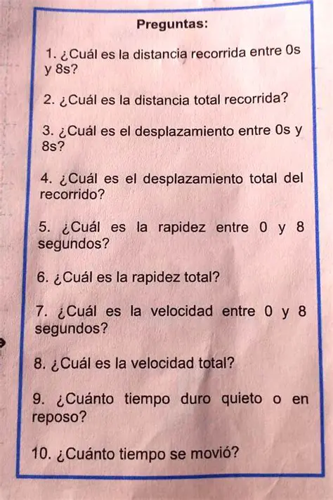 Preguntas y respuestas sobre la distancia total recorrida por Federico