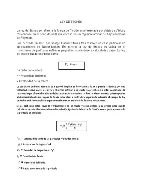 Preguntas y respuestas sobre la ley de Stokes