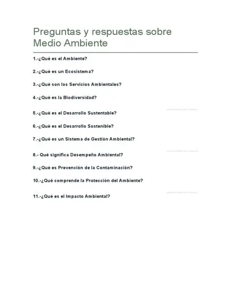 Preguntas y Respuestas sobre la Naturaleza