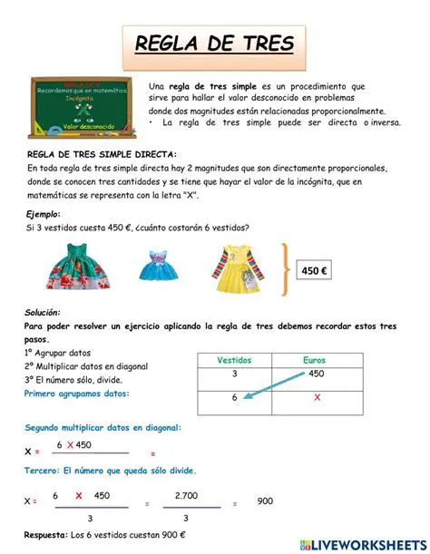 Preguntas y respuestas sobre la regla de tres y el precio de un apartamento