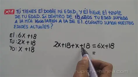 Preguntas y respuestas sobre la suma de edades A y B