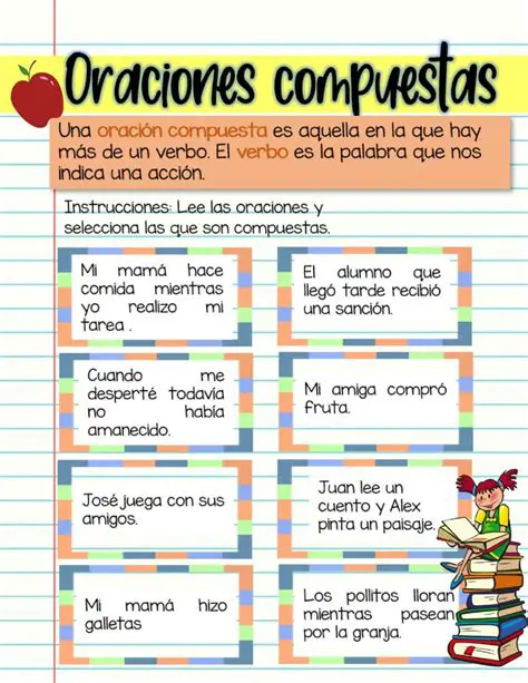 Preguntas y respuestas sobre oraciones simples y compuestas
