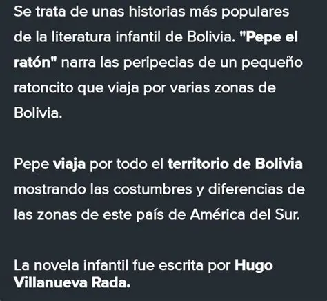 Preguntas y Respuestas sobre Pepe el Raton Viajando por Bolivia