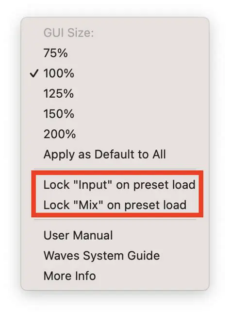Preset and Lock Input Volume Levels