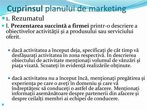 prezentarea produsului sau serviciului