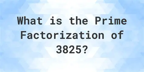 Prime Factorization of 3825
