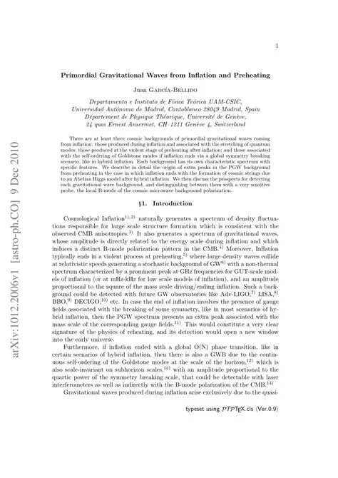 Primordial Gravitational Waves from Inflation