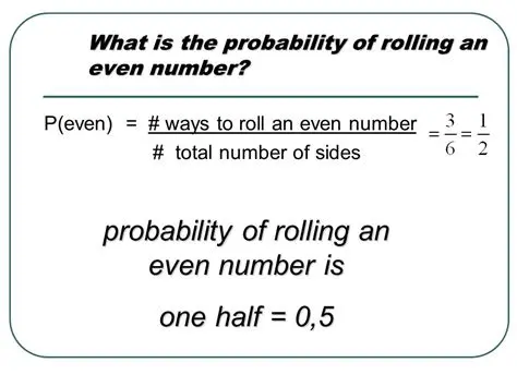 Probability of Rolling an Even Number