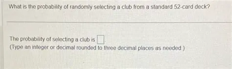 Probability of Selecting a Club
