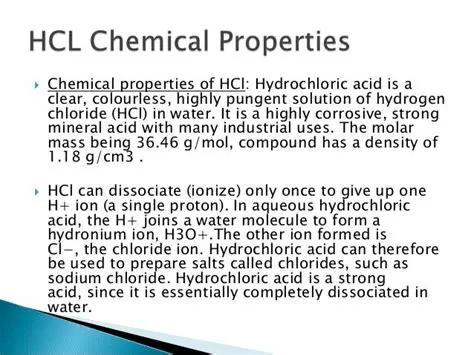 Procedure for Observing Chemical Properties of HCl Solution