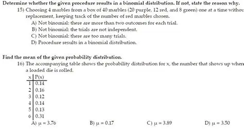 Procedure Results in a Binomial Distribution