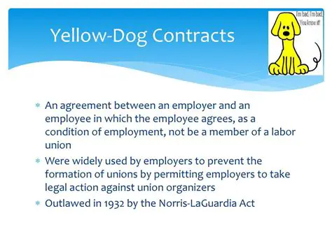 Prohibition against yellow dog contracts