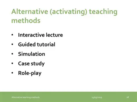 Promote alternative methods