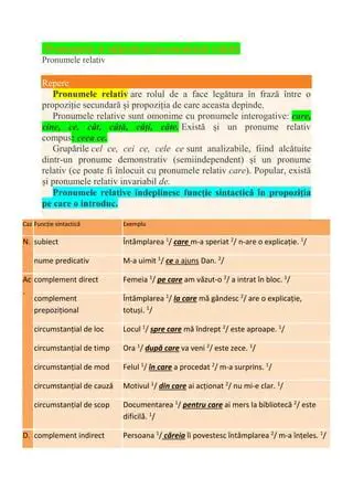 Pronume relative de obiect