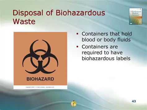 Properly disposing of biohazardous waste