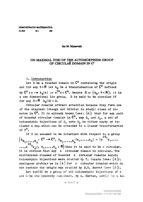 Properties of Maximal Tori
