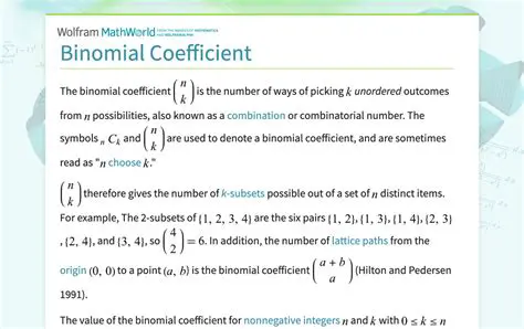 Properties of the Binomial Coefficient