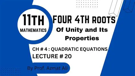 Properties of the Fourth Roots of 1