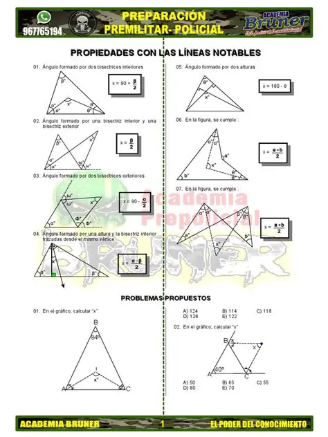 Propiedades de las bisectrices