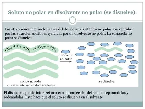 Propiedades de las sustancias no polares