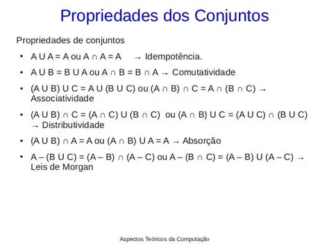 Propriedades dos Conjuntos
