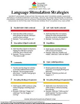 Providing language stimulation