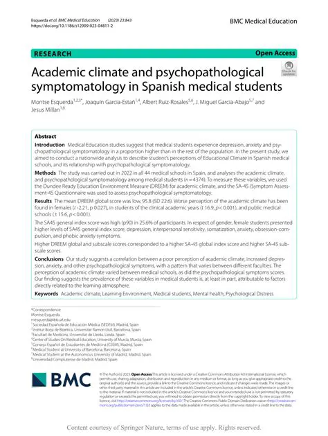 Psychopathological Impact on Academic
