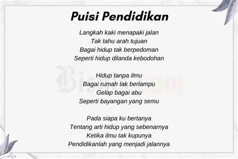 Puisi yang Menggambarkan Kehidupan