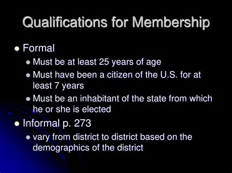 Qualifications for Membership