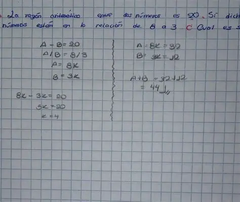 Que es la razon aritmetica de dos numeros