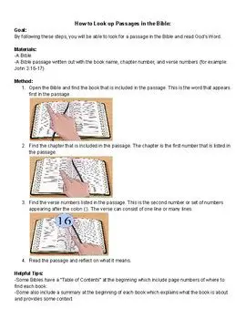 Quickly look up passages in the Bible