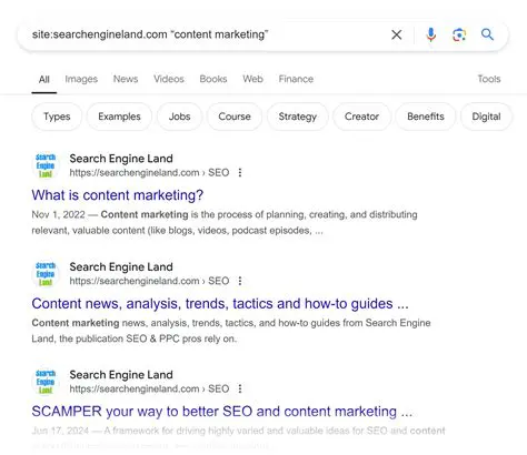 Quickly search for keywords